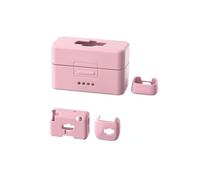Tuvzylory Étui de protection en silicone compatible avec mini microphone DJI Mic - Couverture complète des composants, coque multicolore satinée (émetteur rose-1)