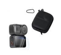 Tuvzylory Kit d'accessoires pour appareil photo compatible avec DJI Osmo Nano, étui de rangement rigide + 2 protections d'écran en verre trempé, lentille en verre trempé 9H (noir)