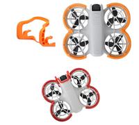 Tuvzylory Protection pare-chocs pour DJI Neo - Barre de protection pour objectif de sécurité - Protection anti-collision pour drone DJI Neo (pare-chocs orange + protections d'hélice)