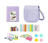 Tuvzylory Set d'accessoires 6 en 1 compatible avec Polaroid Mini 12 : sacs, albums photo, cadres photo en papier, filtres, autocollants, cadres en plastique cinq couleurs (violet iris)
