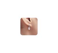 Tuwiqsdi Boucles d'oreilles en plaqué or 18 carats avec tête de mort - Bijoux tendance classiques - Or rose/or blanc - Boucles d'oreilles punk pour femme et homme (or blanc)