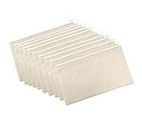 tuwiwol 10x Trousses de Maquillage en Toile - Rangez Vos Cosmétiques Et Plus dans Le Style Boîtes De Papeterie en Tissu Léger Sacs De Papeterie, Beige + Blanc, 12 * 21 cm