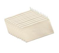 tuwiwol 10x Trousses de Maquillage en Toile - Rangez Vos Cosmétiques Et Plus dans Le Style Boîtes De Papeterie en Tissu Léger Sacs De Papeterie, Beige+Beige, 12 * 21 cm