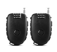 tuwiwol Antivol à câble rétractable 4 Chiffres 130 cm pour Casque de Moto Valise - Durable et sécurisée, 2 pièces