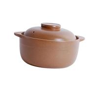 tuwiwol Batterie de cuisine artisanale en céramique avec poignée binaurale, idéale pour cuisiner des plats variés en famille. Pot à riz, cocotte, marmite terre cuite avec couvercle, 0.8 L
