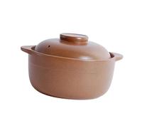 tuwiwol Batterie de cuisine artisanale en céramique avec poignée binaurale, idéale pour cuisiner des plats variés en famille. Pot à riz, cocotte, marmite terre cuite avec couvercle, 1.6 L