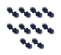tuwiwol Bouton grenouille élégant à nœud chinois, accessoire traditionnel à coudre pour vêtements et projets de loisirs créatifs. Bouton grenouille nœud chinois de style unique, Bleu marine