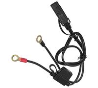 tuwiwol Câble Universel SAE à déconnexion, fiche 2 Broches, Connexion fiable, Faisceau de câbles à œillets pour Moto, rallonge de Charge avec fusible 10 A