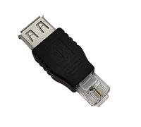 tuwiwol Connecteurs RJ11 VERS USB conviviaux pour une installation et une utilisation faciles ABS USB 2.0 USB- Femelle vers RJ11 Caractéristiques de sécurité des matériaux