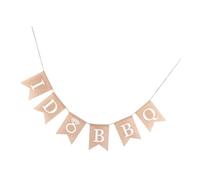 tuwiwol Guirlande décorative durable pour barbecue, guirlande pré-assemblée en jute rustique, idéale pour une fête prénuptiale un enterrement de vie de jeune fille. Non à monter soi-même. Durable