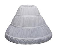 tuwiwol Jupon pour Enfants, Volume et Forme de la Petite Robe en Nylon sans Effort, Robe à Fleurs pour Filles, avec des Appliques en Tulle, Blanc, 55 cm
