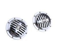 tuwiwol Klaxon Hella chromé à Disque, Son Clair et Puissant, en Plastique ABS résistant, étanche, Compatible avec Les véhicules 12 V.