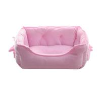 tuwiwol Lit pour Chien à Bord surélevé, Endroit de Couchage Confortable pour Animal de Compagnie Bien-aimé, Niche en Polyester pour Chien, lit Lavable pour Chien, Fond imperméable, Rose, S
