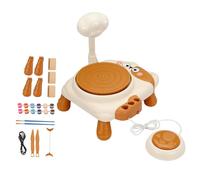 tuwiwol Machine de modelage électrique pour céramique - Apprenez Les Techniques de modelage Manuel avec ce Tour potier électrique adapté pour aux Enfants, à 2 Vitesses (/Lente). Jouet Bricolage
