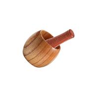 tuwiwol Mortier et pilon, bol à épices, indispensable en cuisine pour écraser l'ail, le gingembre, les herbes et créer des mélanges d'épices personnalisés. Mortier et pilon en bois pour presser l'ail.