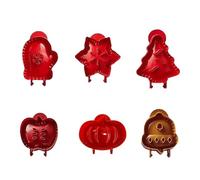 tuwiwol Moules à sûrs de différentes formes, faciles à nettoyer, pour faire des mini-tartes, des aliments de fête, pommes, en plastique ABS, mini-moules pour la cuisson pommes, 6 pièces