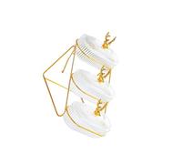 tuwiwol Plateau de Fruits secs Multi-usages avec Couvercle, Plateau d'apéritif pour collation, apéritif, Noix, 3 Couches, Blanc, Clair, 3 Couches