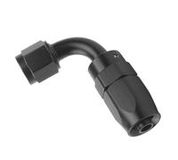 tuwiwol Raccord coudé droit pivotant AN6 haute performance pour système de refroidissement d'huile, connexion, universel et réutilisable, en aluminium anodisé 6 AN, Noir, 45°