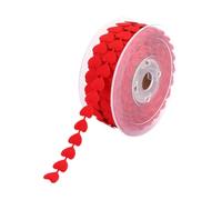tuwiwol Ruban cœur à Motifs de cœurs, idéal pour Les Loisirs créatifs, la Confection de Bouquets mariée et la décoration personnelle. Rouleau 20 mètres en Polyester gaufré. Idéal pour