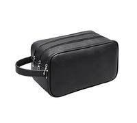 tuwiwol Voyagez avec Style avec Organisateur de Sac de Maquillage étanche pour Les Femmes en Cuir Organisateur Maquillage Sac cosmétique Trousse de Toilette, Noir
