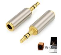 Tuwonwa 2 PCS Adaptateur Jack 3,5 Mm Mâle vers 2,5 Mm Femelle, Convertisseur Mini Jack vers Jack Stéréo Ou Mono, Adaptateur Jack 2,5 vers 3,5 pour Casque Et écouteurs