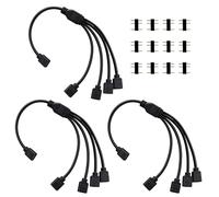 Tuwonwa 3 PCS Câble répartiteur ARGB, 5V 3 Broches, Splitter RGB PC 1 vers 3, 30 cm, Extension LED pour Ventilateur, Refroidisseur CPU et Carte Mère 5V 3 Pin, Controleur RGB