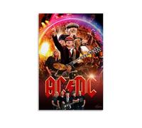 TUWQYEQ AC DC(2) Poster mural esthétique sur toile - Poster vintage pour chambres - 30 x 45 cm - Style 4 sans cadre