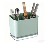 Tuwyii Organisateur de Couverts Sans Perçage - Porte-Ustensiles Multifonction - Egouttoir à Couverts | Range Couteaux, Fourchettes, Cuillères et Accessoires de Cuisine (Vert)