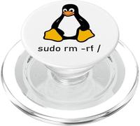 Tux Linux Penguin - sudo RM -RF/Ordinateurs informatiques PopSockets PopGrip pour MagSafe