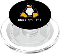 Tux Linux Penguin - sudo RM -RF/Ordinateurs informatiques PopSockets PopGrip pour MagSafe