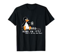 Tux Linux Pingouin Sudo Rm Rf Computerfreak Hacker T-Shirt