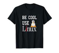 Tux Penguin lover T-Shirt Be Cool Use Linux T-shirt avec slogan drôle T-Shirt