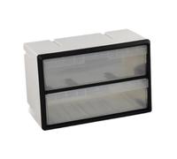 TUXCAXI Organisateur Mural pour Loisirs créatifs offrant des Solutions de Rangement polyvalentes pour Les Bijoux, Les écrous, Les boulons et Les Petites Fournitures de Bureau, Blanc, 2 tiroirs