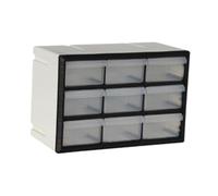 TUXCAXI Organisateur Mural pour Loisirs créatifs offrant des Solutions de Rangement polyvalentes pour Les Bijoux, Les écrous, Les boulons et Les Petites Fournitures de Bureau, Blanc, 9 tiroirs