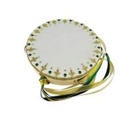 TUXCAXI Tambourin de danse classique polyvalent, percussion à main, cadeau | main, pour améliorer ses compétences grâce à sa légèreté et sa fabrication artisanale. Accessoire de danse vert pour
