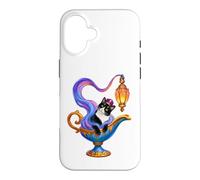 Tuxedo Cat is A Genie Magic Lamp Halloween Magic Lamp Coque pour iPhone 16