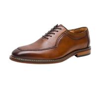 Tuxedo Dress Formal Shoes for Men Top-Grain Leather Lace-up Pointed Toe Non Slip Business Wedding(Brown,44.5 EU)