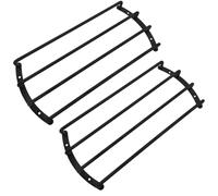 Tuxihapp Lot de 2 housses de protection pour haut-parleur de 30,5 cm, en acier noir, pour caisson de basses audio, grilles de haut-parleur 4 barres pour la plupart des véhicules (30,5 cm)