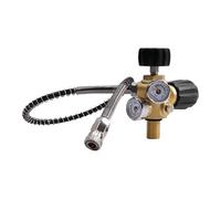 Tuxing 4500psi compresseur Haute Pression PCP Paintball Station de Remplissage,raccord de plongée à soupape Din avec Double jauge,Tuyau Souple pour réservoir d'air de 24 Pouces(Filetage 5/8-18unf)