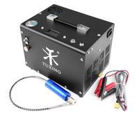 TUXING Compresseur d'air PCP 4500 psi/30 Mpa, arrêt automatique, pistolet et pompe de paintball avec séparateur eau/huile, alimentation intégrée (220 V AC ou batterie)