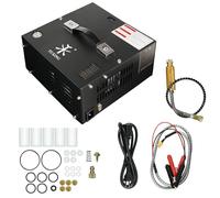 TUXING Compresseur d'air PCP, 4500 psi 30 MPa, sans huile/eau, transformateur/système de vidange intégré, alimenté par voiture 12 V CC ou maison 110 V AC avec adaptateur (inclus), pompe pour fusils à