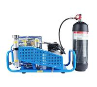 TUXING Compresseur submersible haute pression 4500 Psi 300 bar - Compresseur d'air PCP - Arrêt automatique - Débit d'air 3,5 CFM 100 l/min - Avec bouteille de plongée de 9 l - Pour eau de plongée et