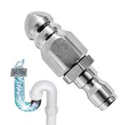 Tuxuseo Buse De Nettoyage D'égout - Outil de Nettoyage 1/4 Pouce pour Canalisations,Buse En Acier Inoxydable Pour Désobstruer Les Tuyaux - Jardin