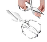 Tuxuseo Ciseaux de Cuisine,Cisaille à Volaille Ciseaux Culinaires | Outil Robust en Acier Carbone pour Découper Os et Poulet Dinde