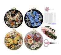 Tuxuseo Coffret de Broderie - Ornement Papillon Coloré | Projets de Broderie - Pour L'Apprentissage Le Divertissement La Pratique Le Projet Scolaire Les Femmes Les Amis La Famille Les Hommes La