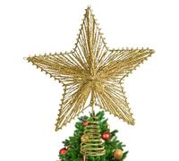 Tuxuseo Étoile Ornement de Cime pour Sapin de Noël | Ornements À Paillettes,Étoile Décoration Sapin De Noël | pour Décoration Vintage de Table de Ferme Maison Extérieur Intérieur Représentation de la