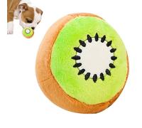 Tuxuseo Jouet en peluche pour chien, stimulation mentale, avec design de fruits et anneau de dentition, pour mâcher, dentition, jeu de rapport, utilisation intérieure et extérieure, pour anniversaire