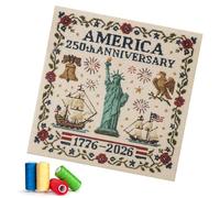 Tuxuseo Kit De Broderie Pour Débutants - Apprendre la Broderie | Art Commémoratif pour Femmes Hommes Débutants Amis Famille Collègues Décoration Fête