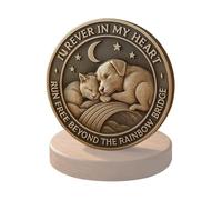 Tuxuseo Médaillon Mémoire Chien,Toujours Remembered pour Toujours Aimé - Cadeau Collection Inspiration pour Cérémonie Amitié et Réconfort Mémoire