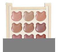 Tuxuseo Palette de Gloss à Lèvres - 9 Teintes Palette de Rouges à Lèvres - Teintes Intenses Portable Résistant à l'Eau pour Jeunes Filles Étudiantes et Actives